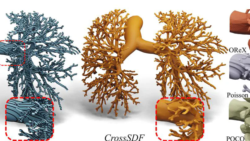 CrossSDF: 3D Reconstruction of Thin Structures From Cross-Sections 